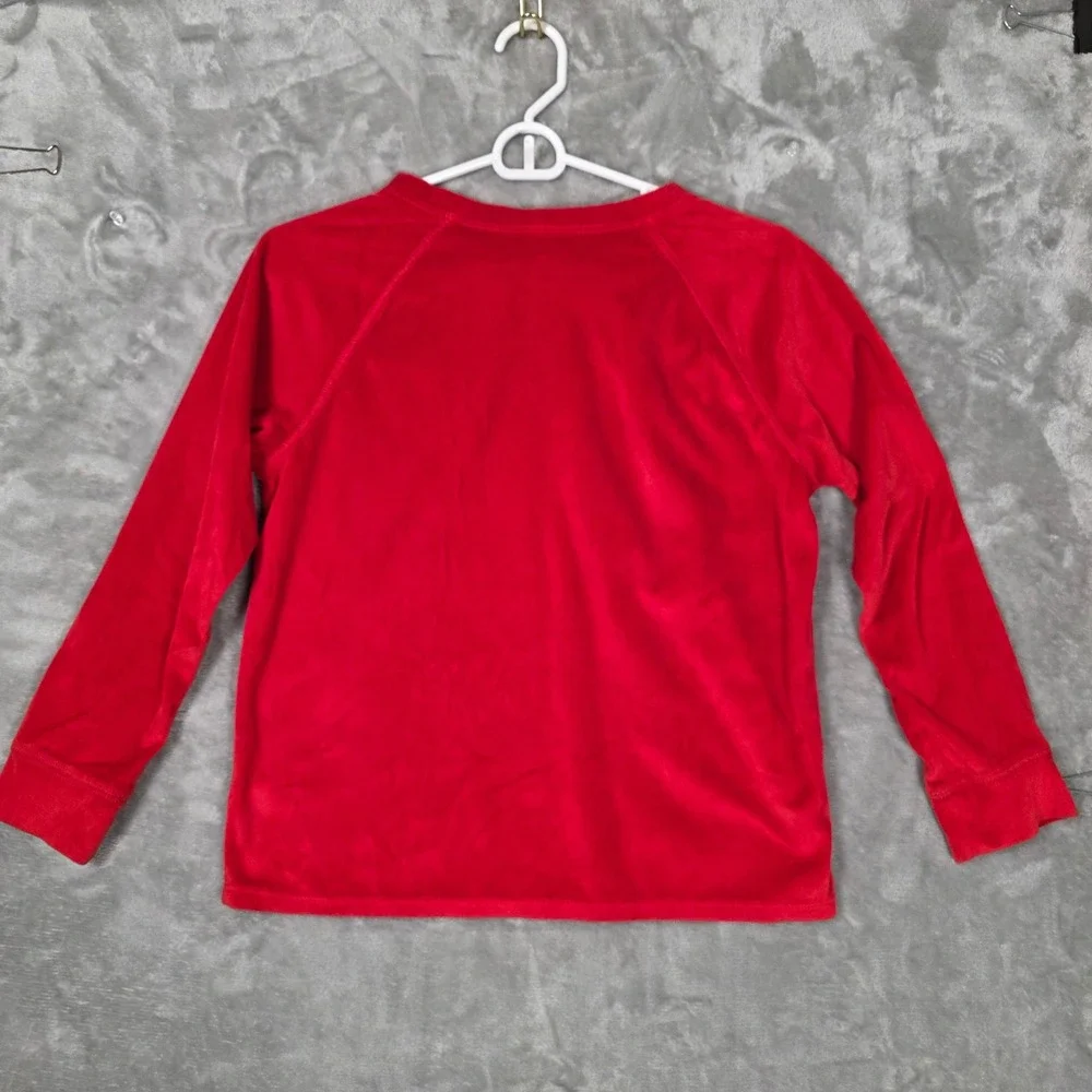 Justice Graphic Tops Girls Size 12 Red White Fair Christmas‎ Hope Sequin 2pc